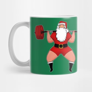 Squat Santa Training Squats with Santa for Lifting lovers Gym design Mug